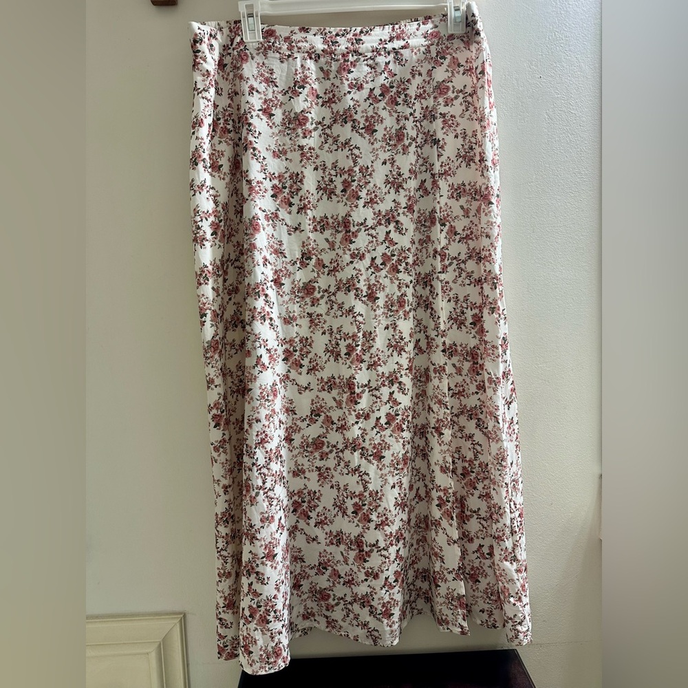SHEIN Floral High Waisted Skirt